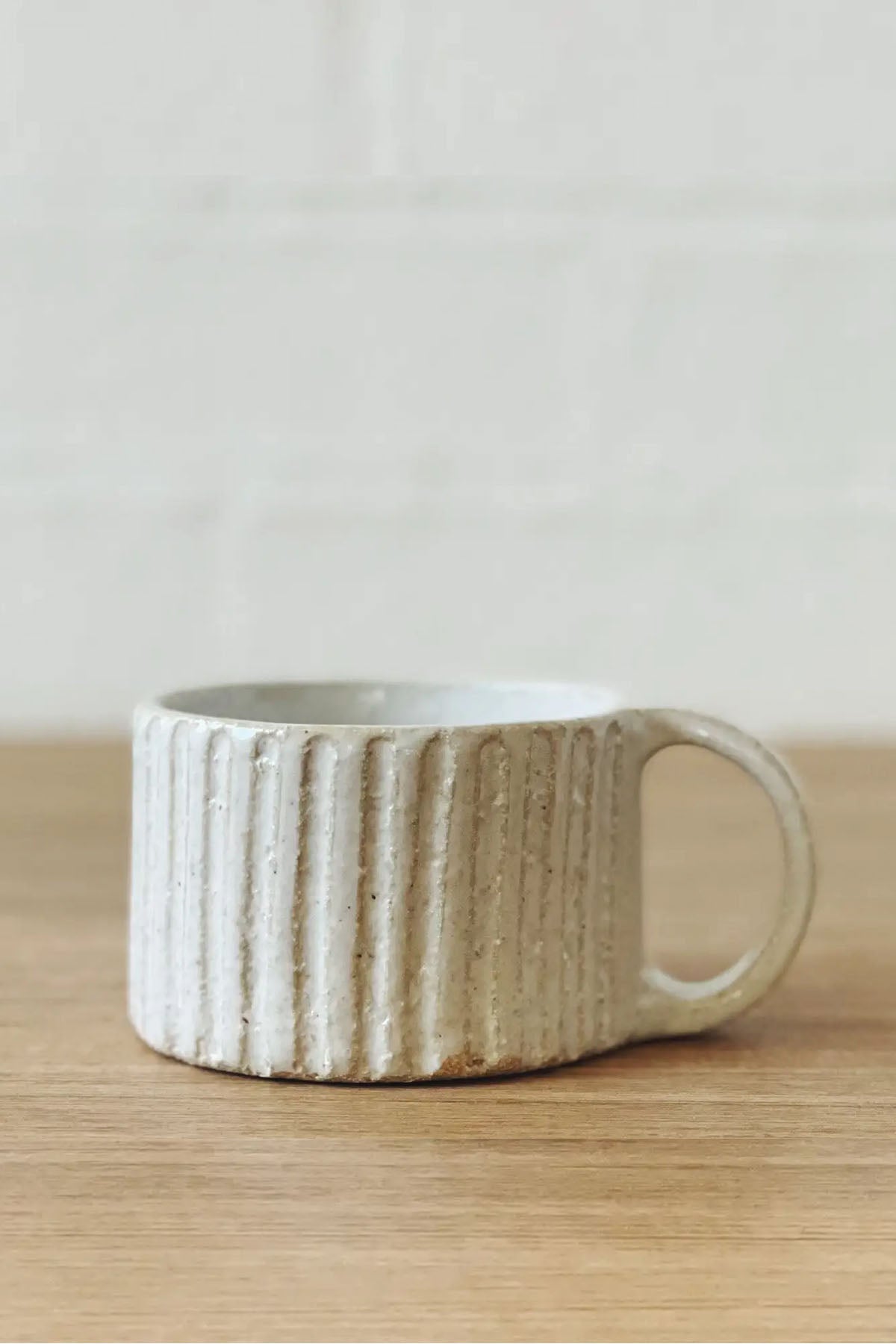 Jenn Johnston Ceramics Carved White Mug - Short - Marz DesignsJenn Johnston Ceramics