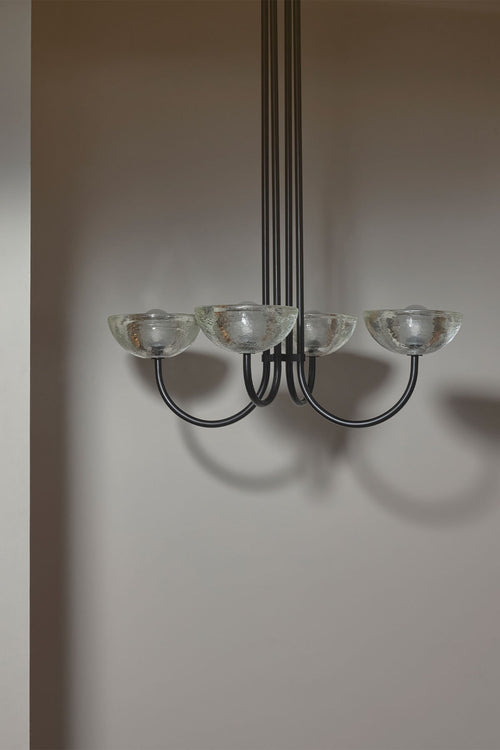 Marz Aurelia Chandelier, Narrow Pendant Light, Cast Glass