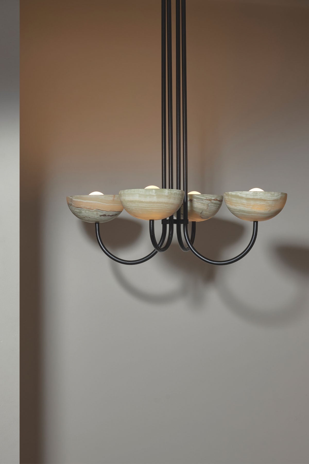 Aurelia Chandelier, Narrow Pendant Light - Stone - Marz Designs - Marz Designs - Aurelia Chandelier, Narrow Pendant Light - Stone