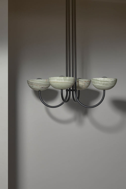 Marz Aurelia Chandelier, Narrow Pendant Light - Stone