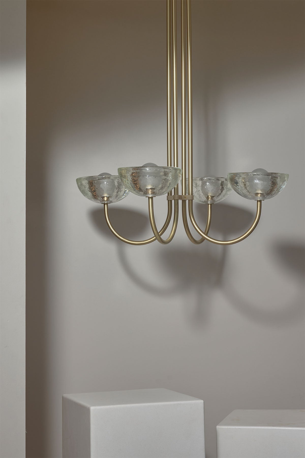 Marz Aurelia Chandelier, Quad Pendant Light, Cast Glass - Marz DesignsMarz Designs