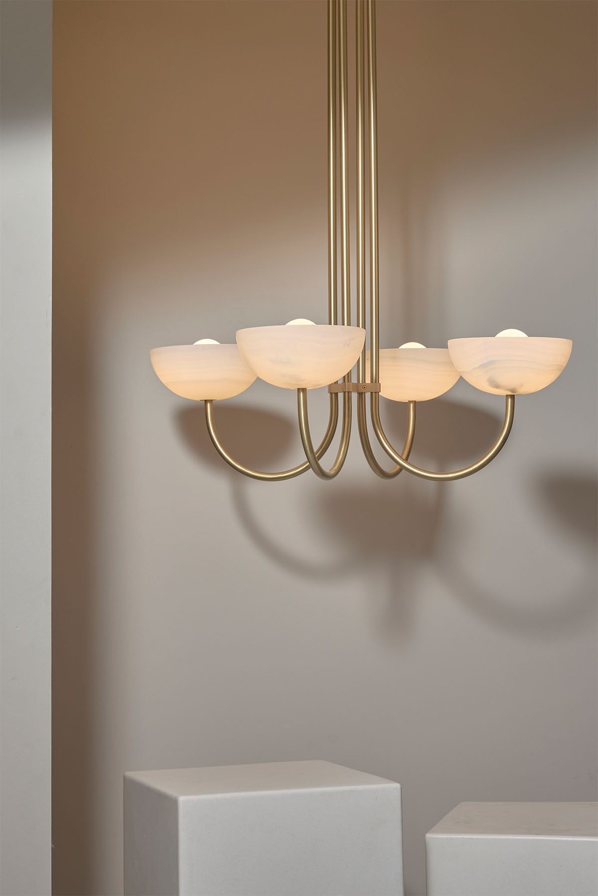 Marz Aurelia Chandelier, Quad Pendant Light, Stone - Marz DesignsMarz Designs