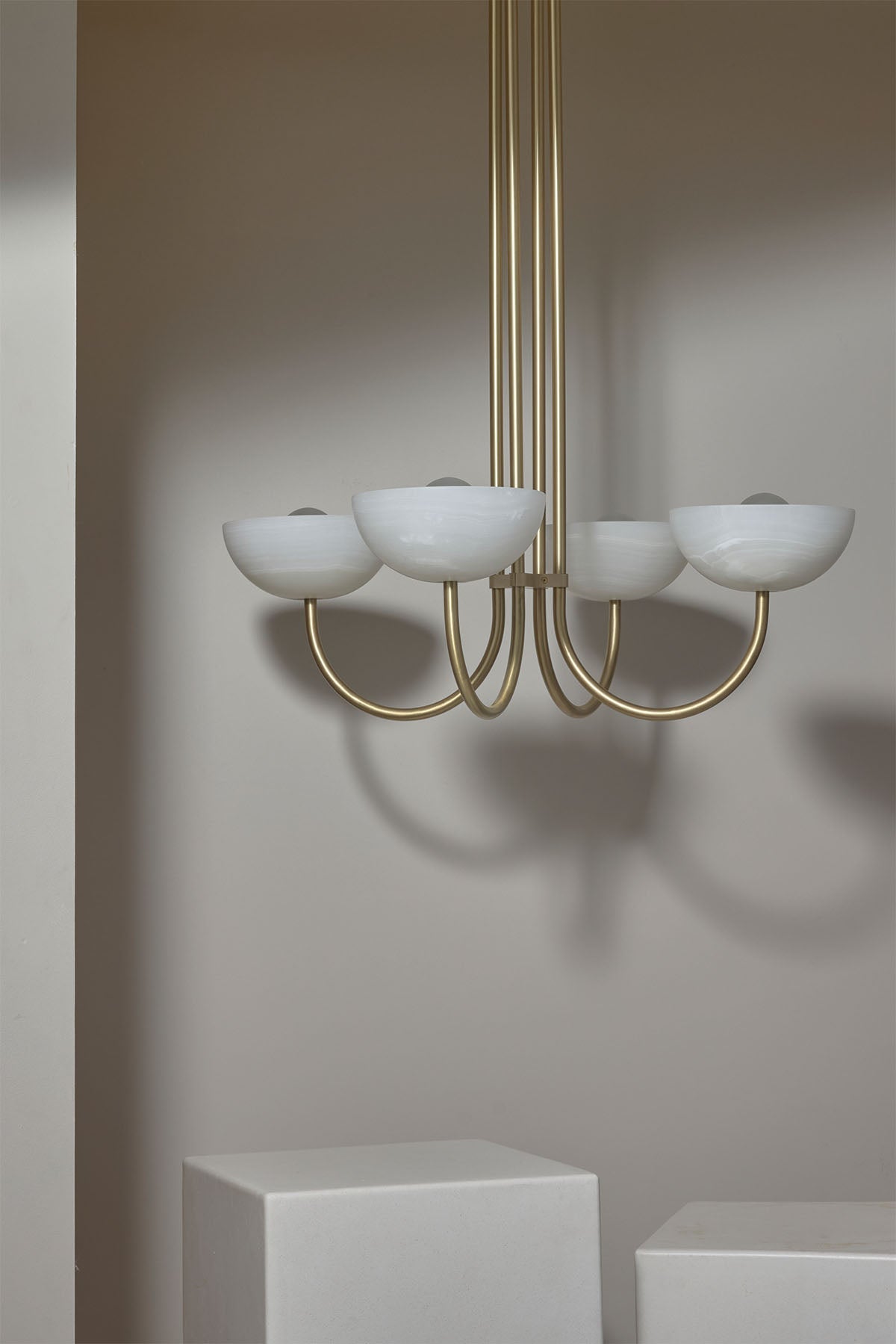 Marz Aurelia Chandelier, Quad Pendant Light, Stone - Marz DesignsMarz Designs