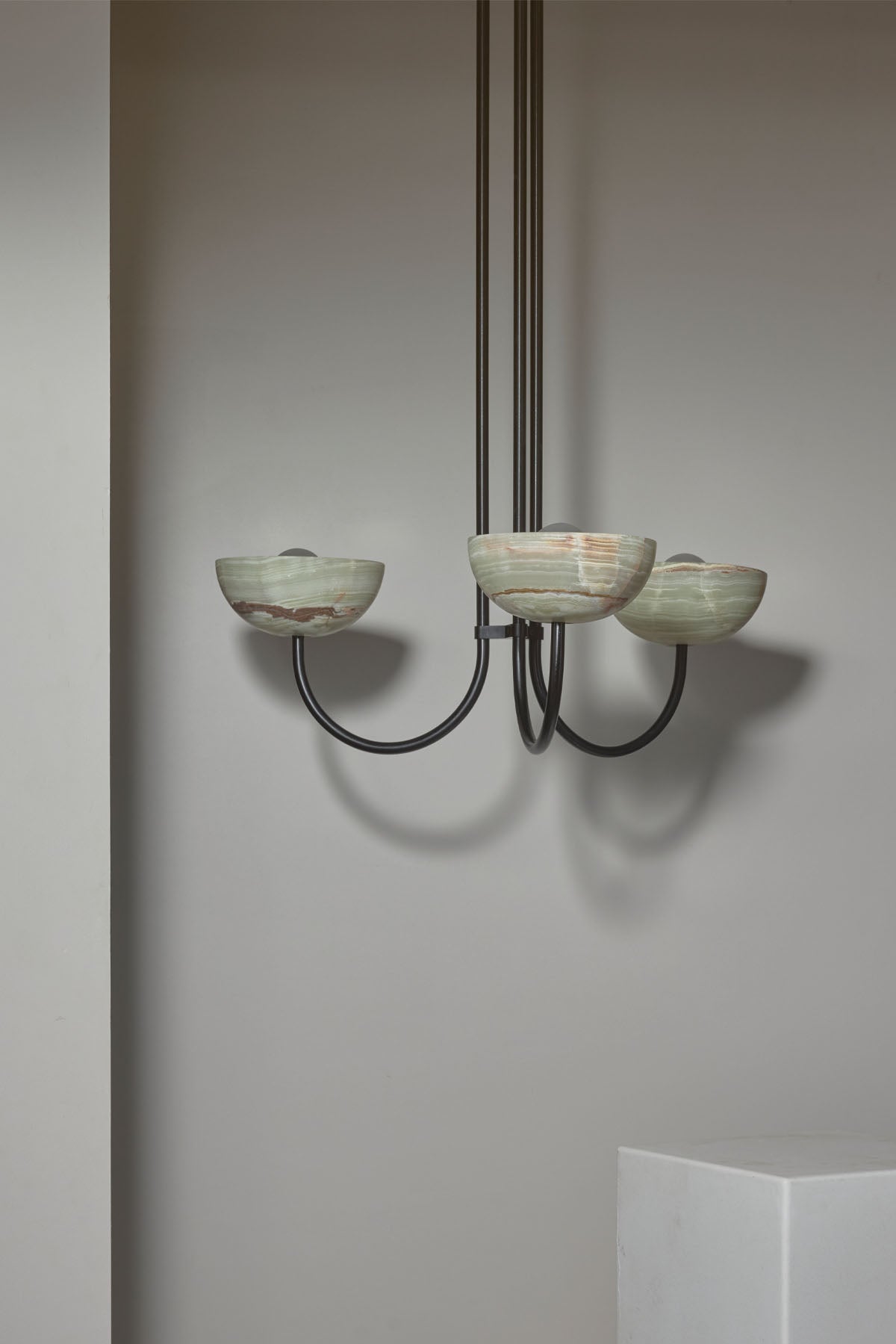 Marz Aurelia Chandelier, Triple Pendant Light, Stone - Marz DesignsMarz Designs