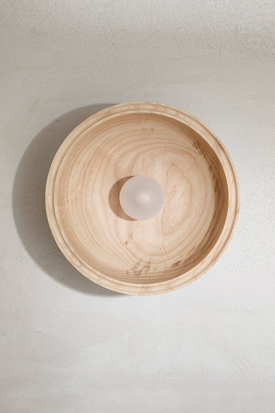 Marz Designs - Selene Surface Sconce Large in Ash shown front-on.