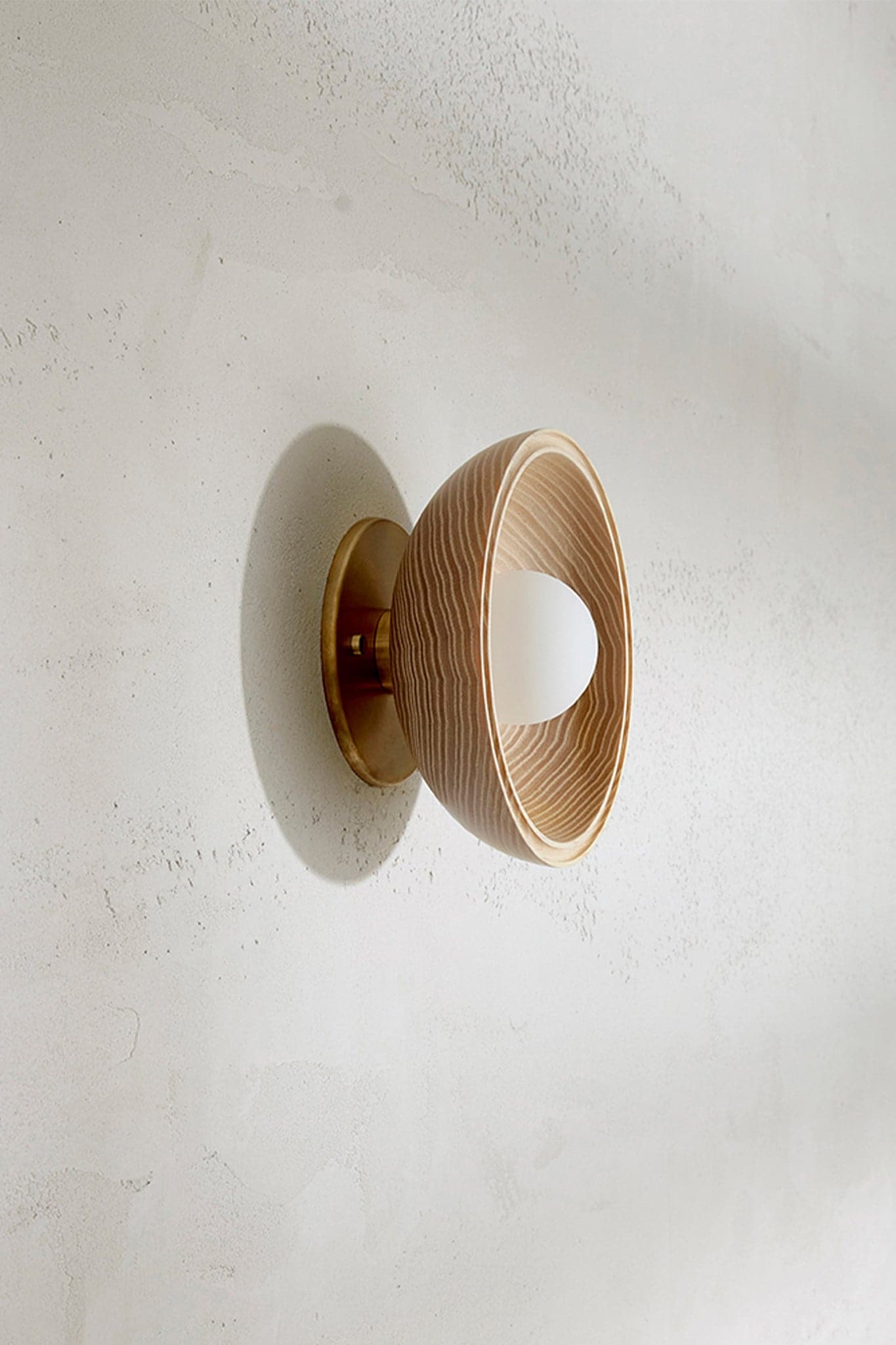 Marz Designs - Selene Surface Sconce Small in Brass/Ash