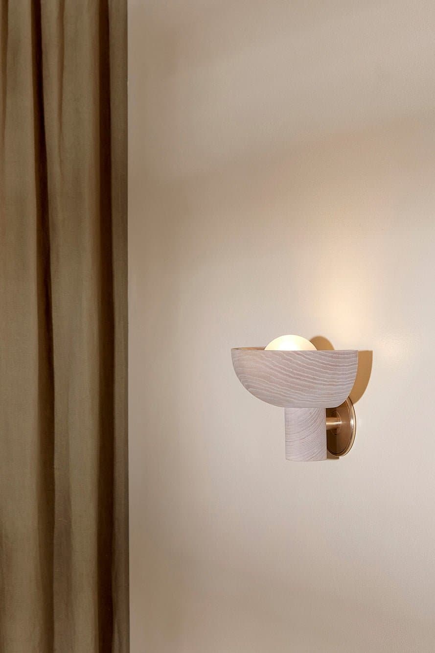 Marz Designs - Selene Uplight Small in Brass/Bleached Ash