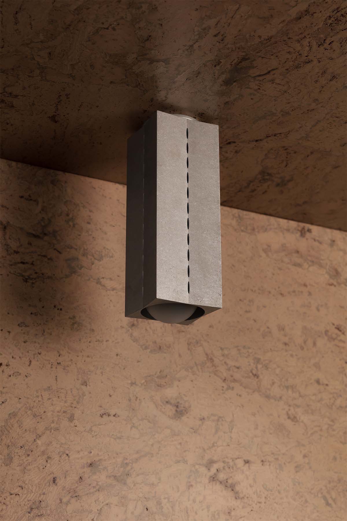 Polaris Ceiling Light, Large, Tumbled Aluminium - Marz DesignsMarz Designs