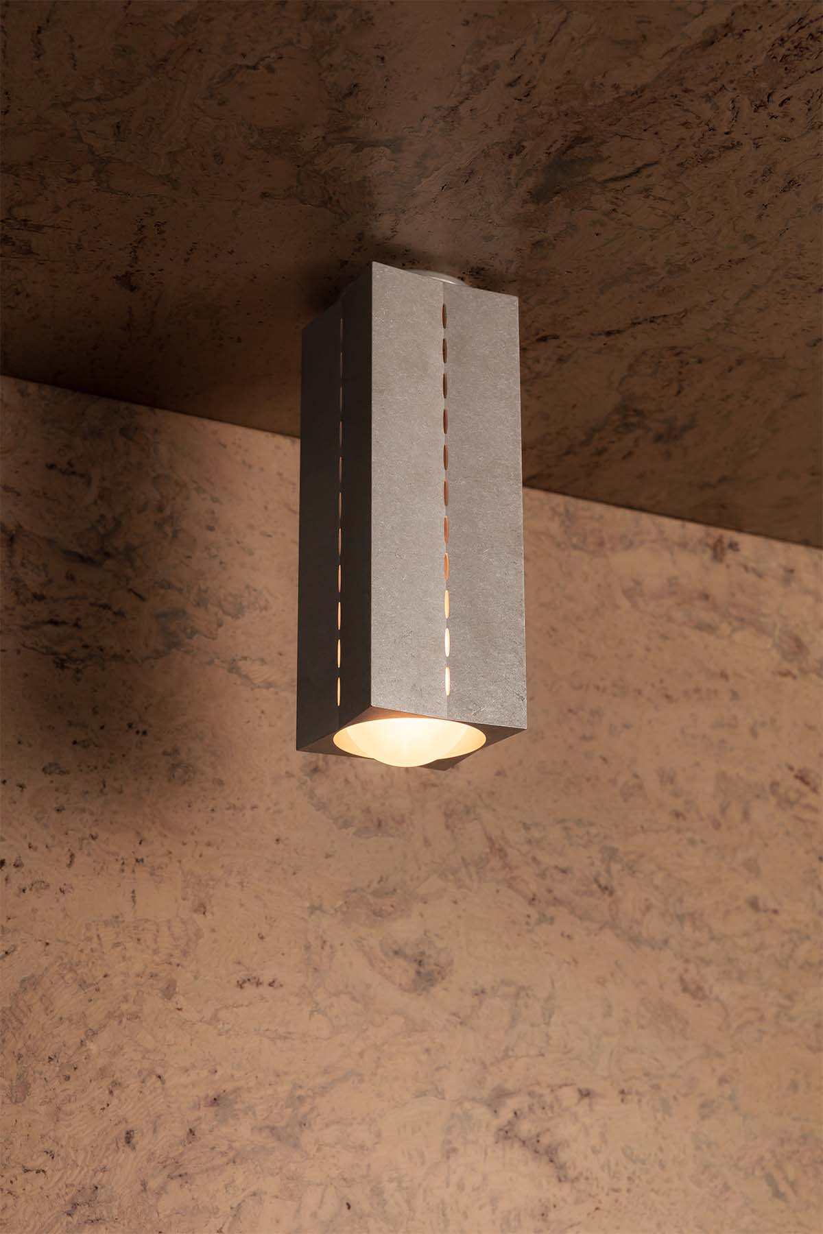 Polaris Ceiling Light, Large, Tumbled Aluminium - Marz DesignsMarz Designs