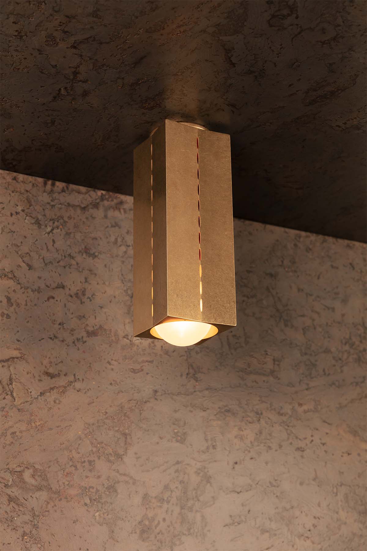 Polaris Ceiling Light, Large, Tumbled Brass - Marz DesignsMarz Designs