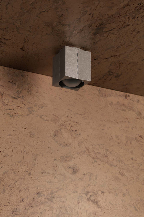 Polaris Ceiling Light, Small, Tumbled Aluminium