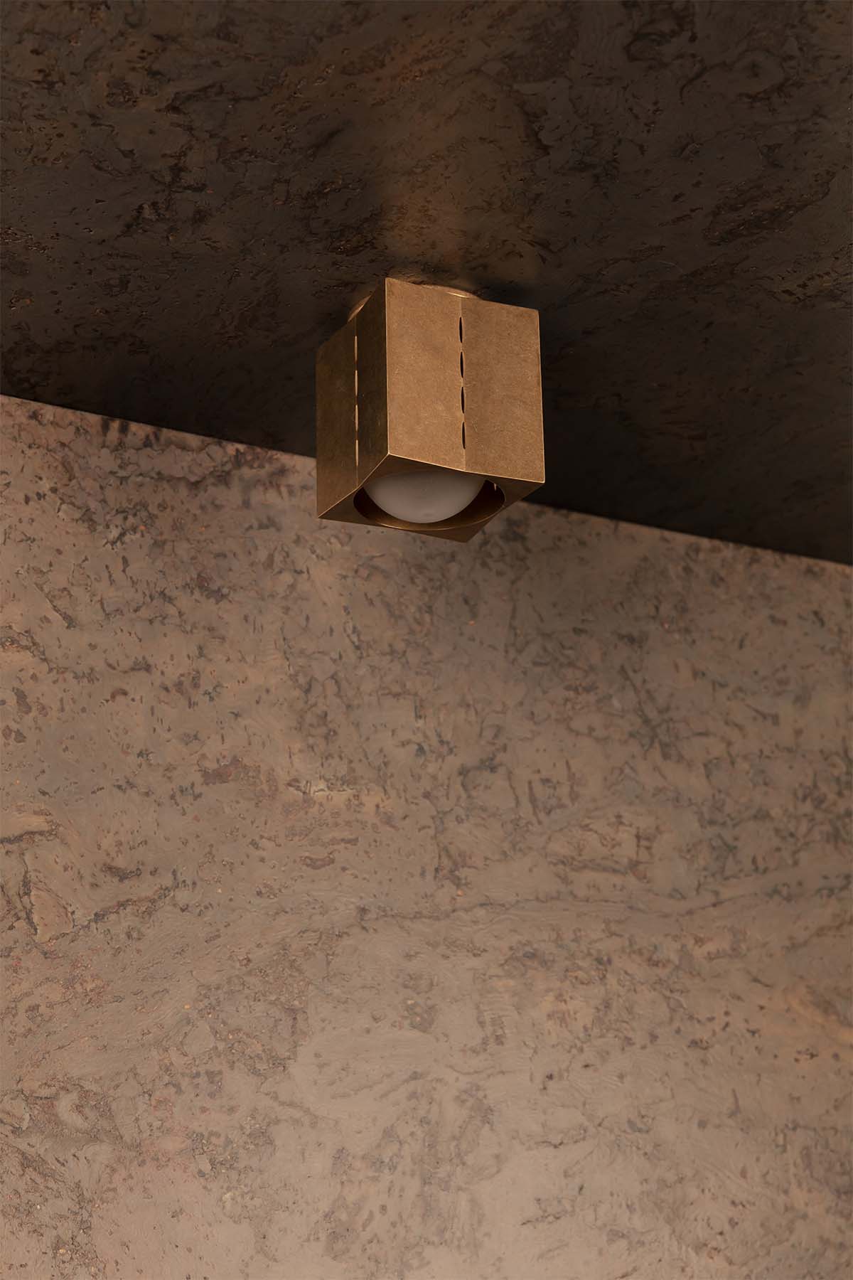 Polaris Ceiling Light, Small, Tumbled Brass - Marz DesignsMarz Designs