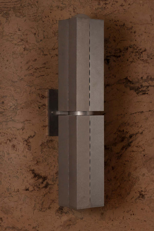 Polaris Wall Light, Large, Tumbled Aluminium