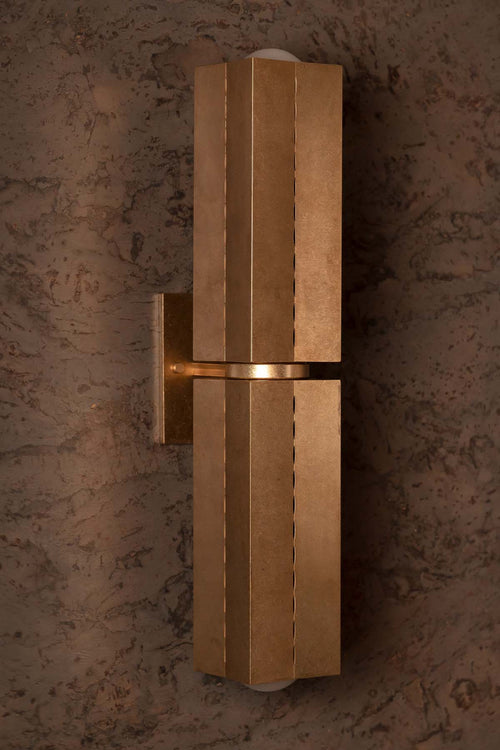 Polaris Wall Light, Large, Tumbled Brass