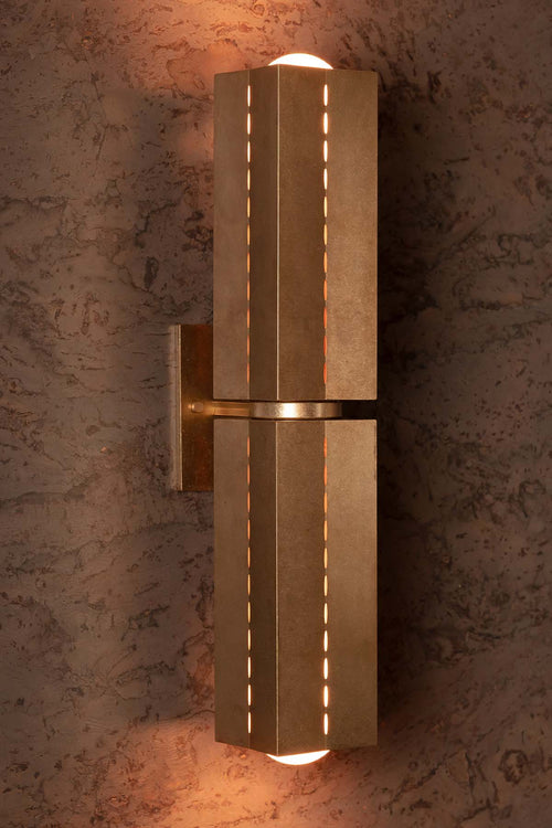 Polaris Wall Light, Large, Tumbled Brass