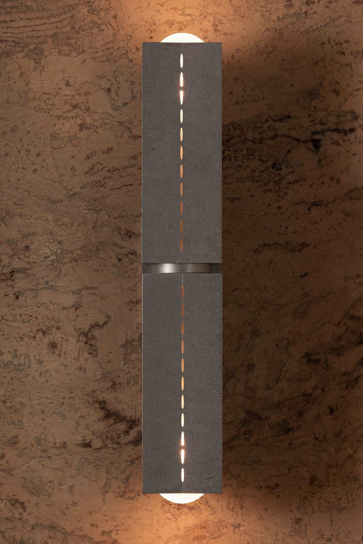Polaris Wall Light, Lge, Tumbled Aluminium - Marz DesignsMarz Designs