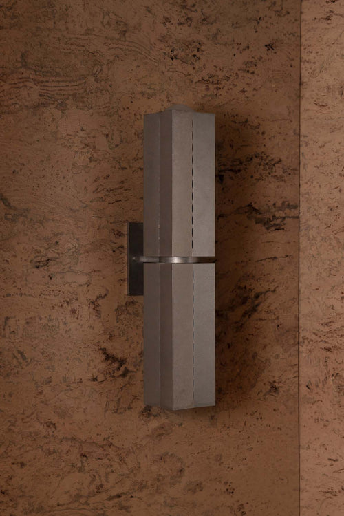 Polaris Wall Light, Lge, Tumbled Aluminium
