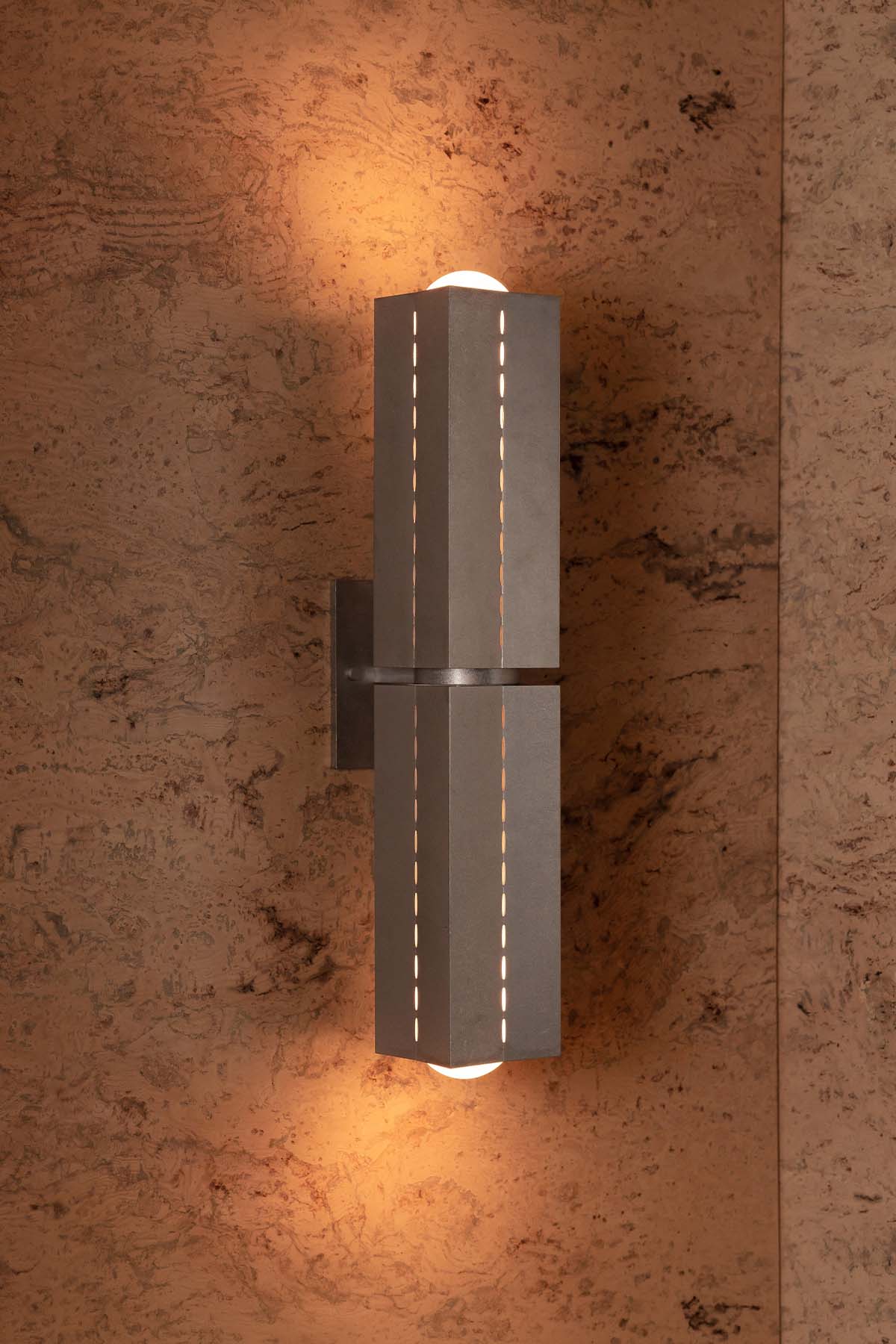 Polaris Wall Light, Lge, Tumbled Aluminium - Marz DesignsMarz Designs