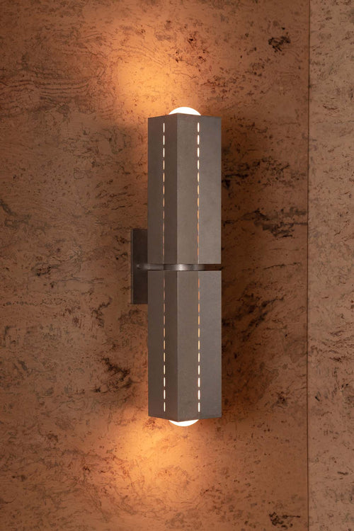 Polaris Wall Light, Lge, Tumbled Aluminium