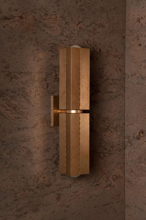 Polaris Wall Light, Lge, Tumbled Brass