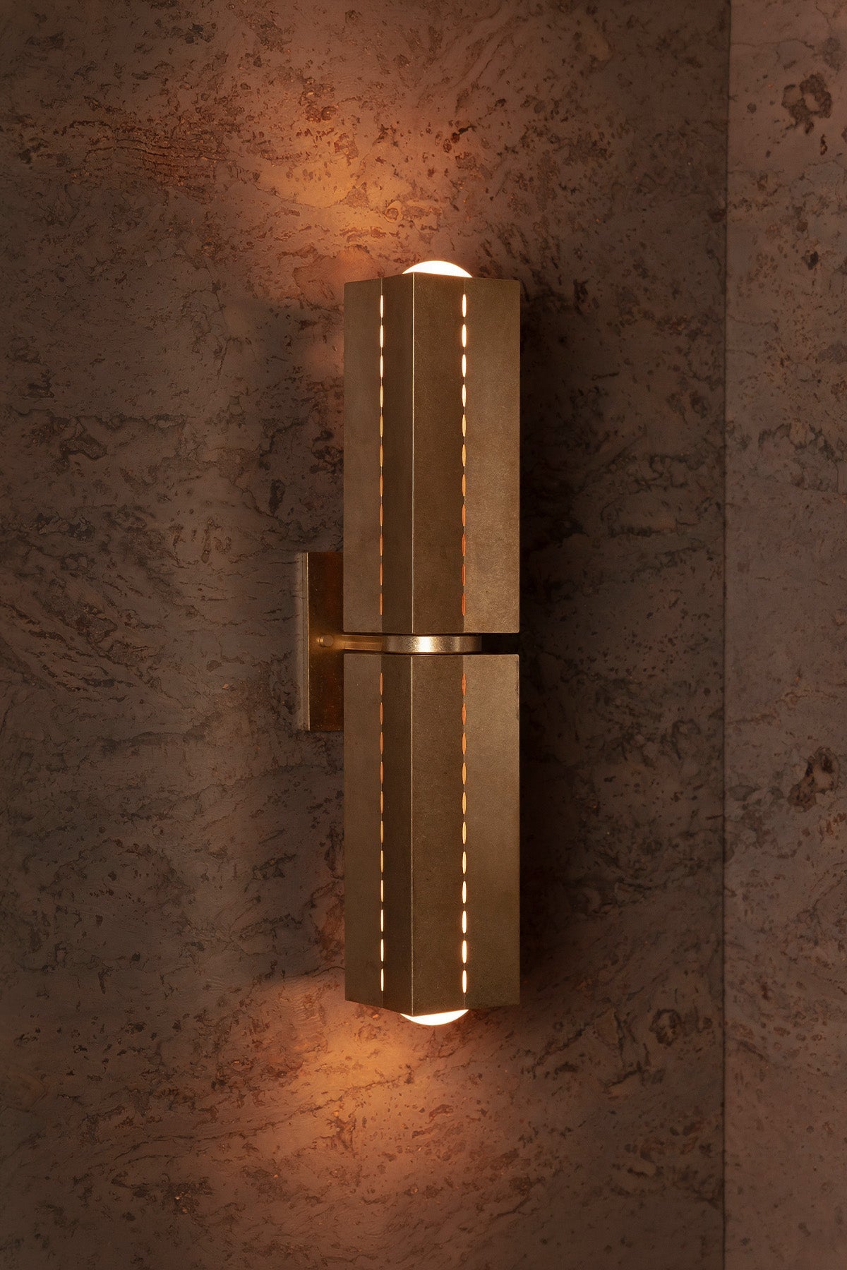 Polaris Wall Light, Lge, Tumbled Brass - Marz Designs - Marz Designs - :lightonpdp