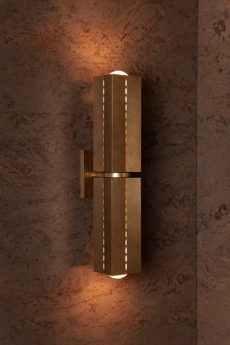 Polaris Wall Light, Lge, Tumbled Brass - Marz Designs - Marz Designs - :lightonpdp