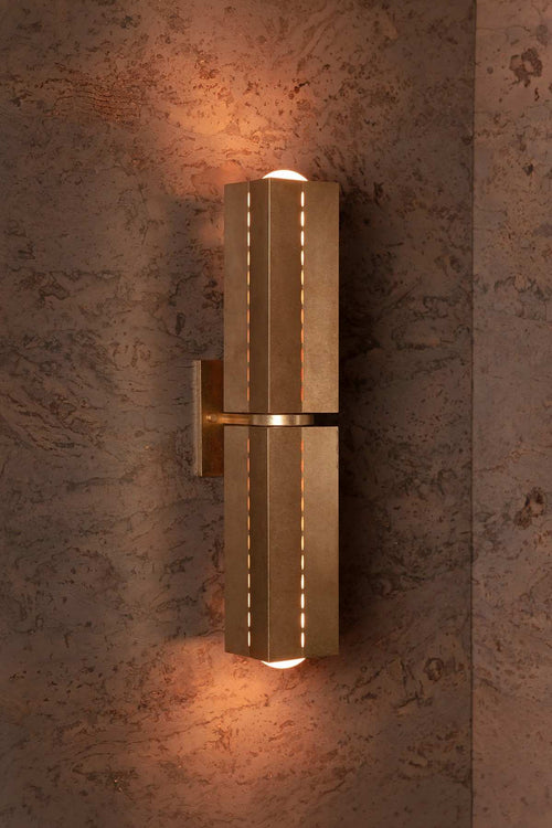 Polaris Wall Light, Lge, Tumbled Brass