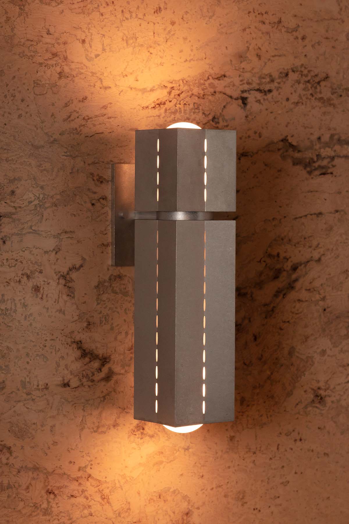 Polaris Wall Light, Medium, Tumbled Aluminium - Marz Designs Marz Designs