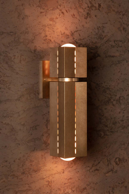 Polaris Wall Light, Medium, Tumbled Brass