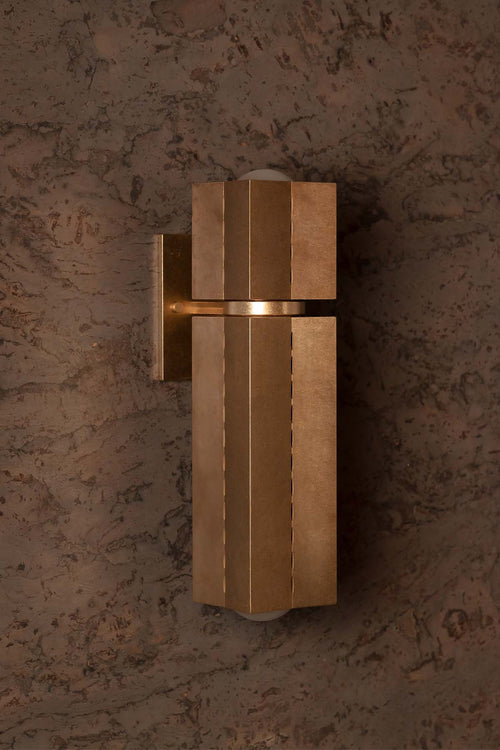 Polaris Wall Light, Medium, Tumbled Brass
