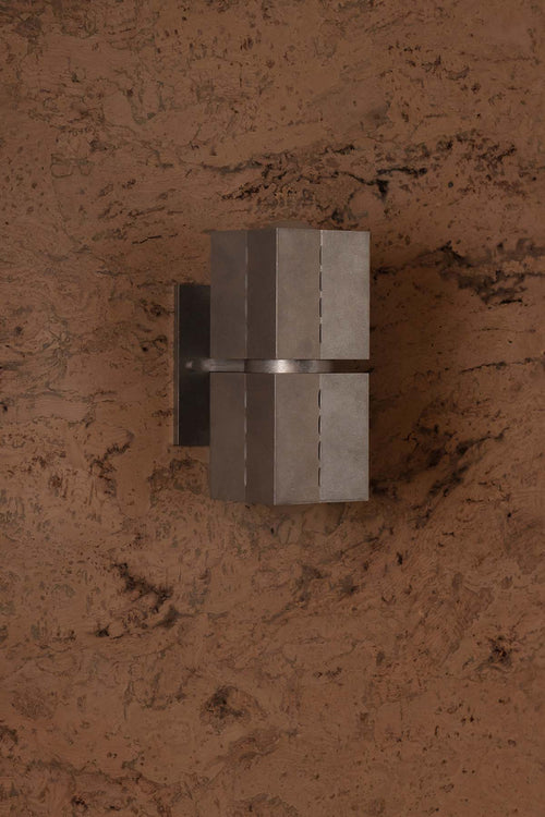 Polaris Wall Light, Small, Tumbled Aluminium