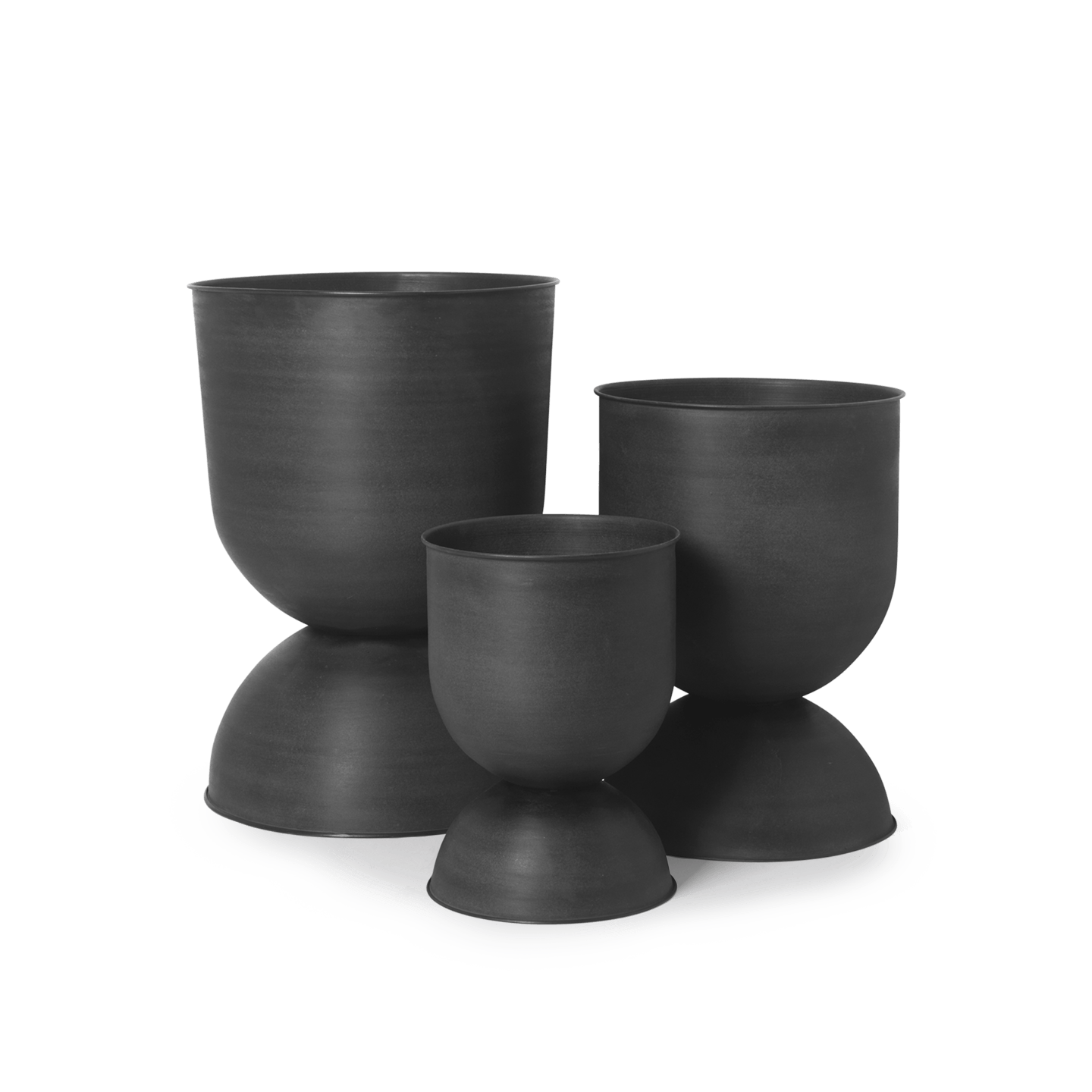 Ferm Hourglass Pot - Medium - Black - Marz DesignsFerm Living