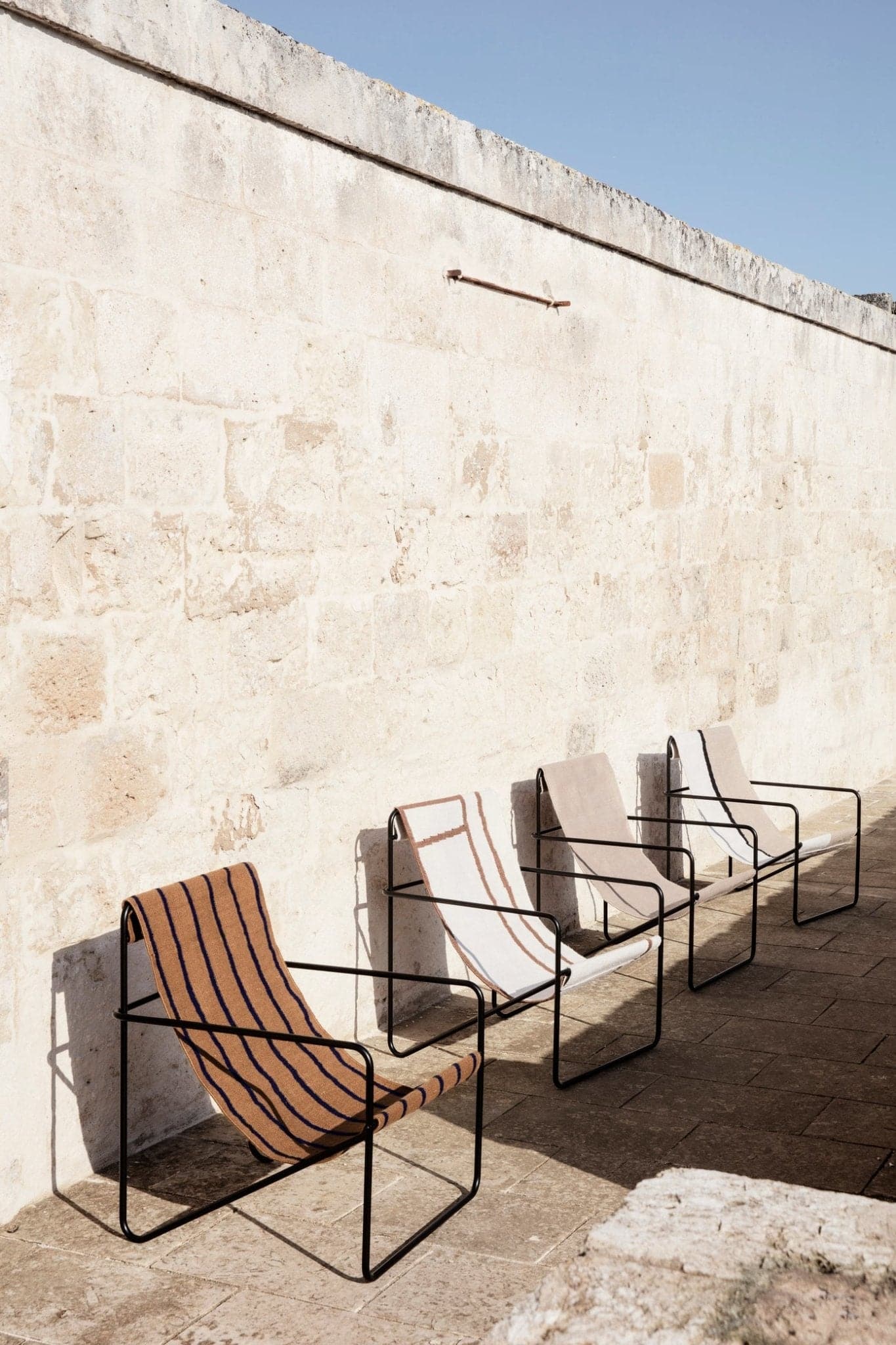 Ferm Living Desert Lounge Chair - Black/Stripes - Marz Designs AUFerm Living