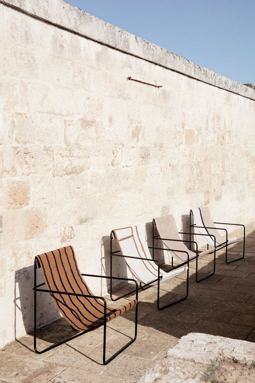 Ferm Living Desert Lounge Chair - Black Stripes