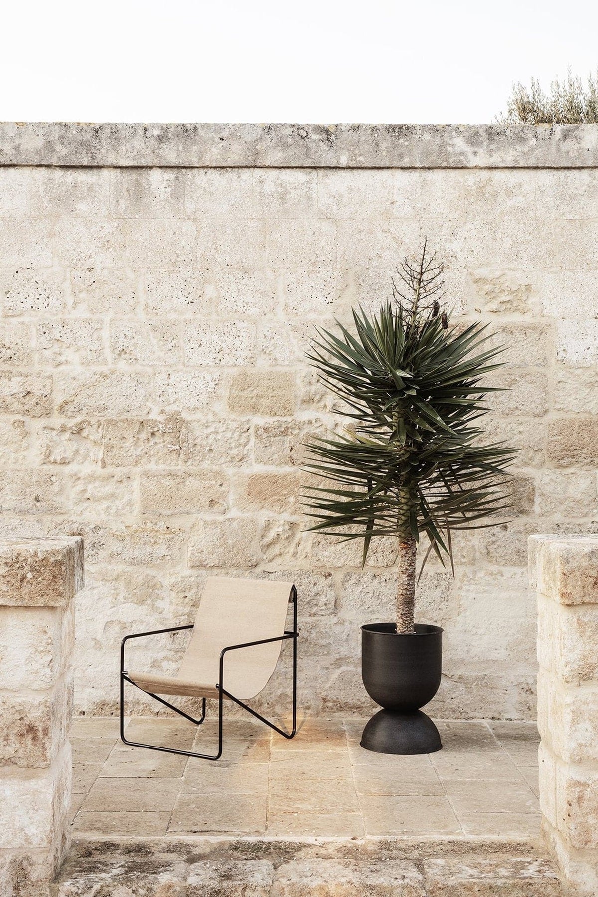 Ferm Living Desert Lounge Chair - Black, Sand - Marz Designs - Ferm Living -