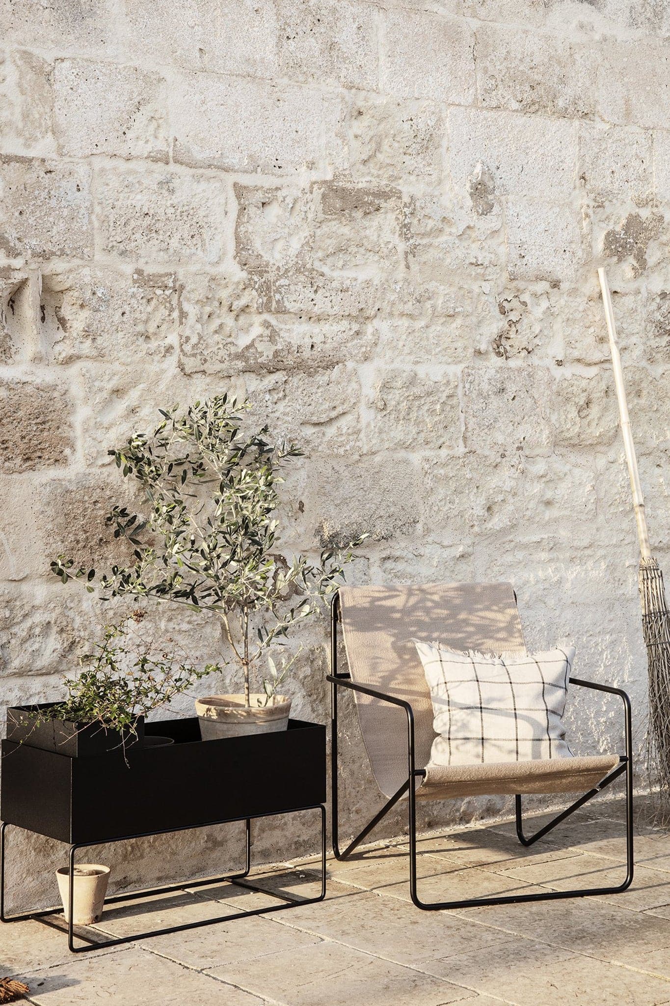 Ferm Living Desert Lounge Chair - Black, Sand - Marz Designs - Ferm Living -
