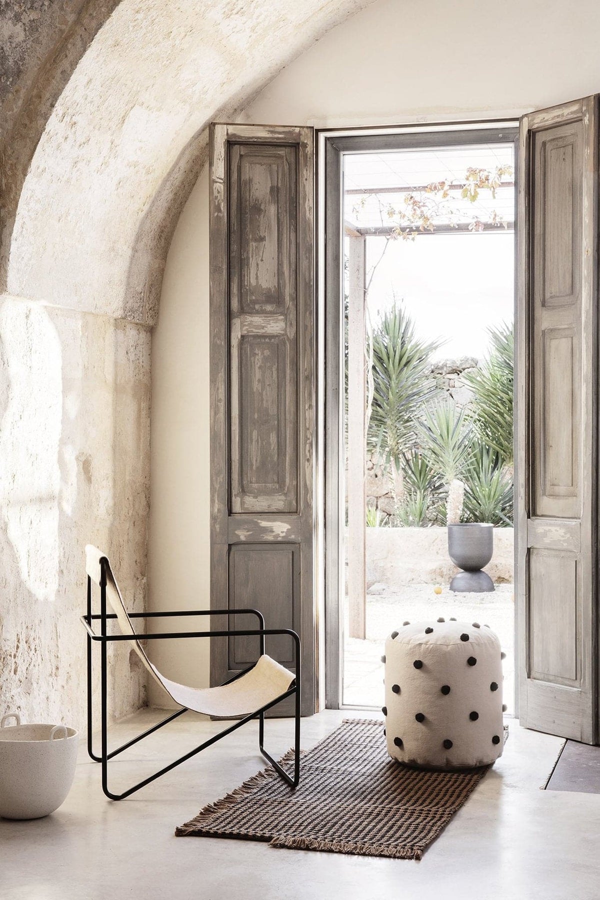 Ferm Living Desert Lounge Chair - Black, Sand - Marz Designs - Ferm Living -