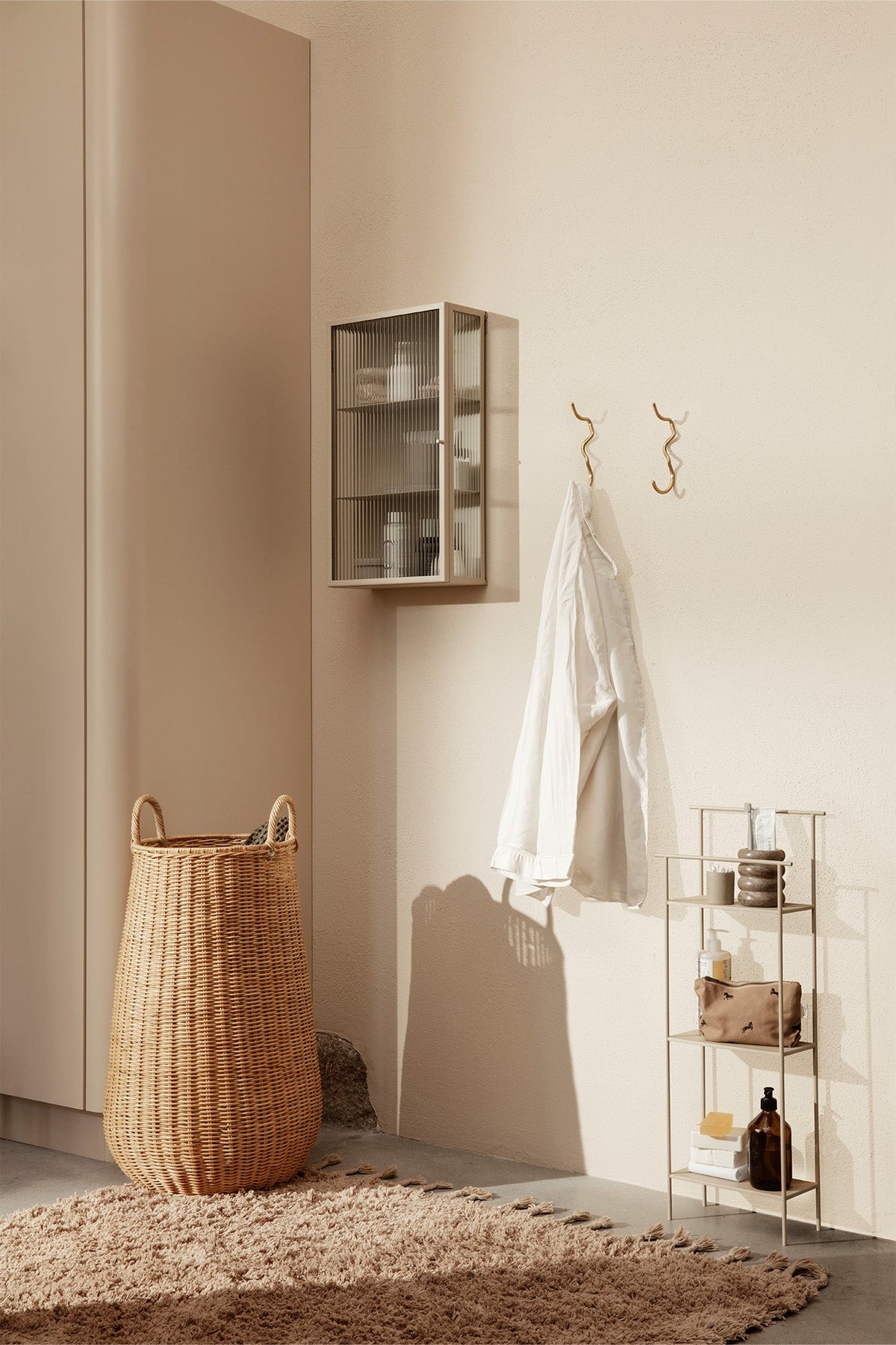 Ferm Living Haze Wall Cabinet - Reeded Glass - Marz Designs - Ferm Living -