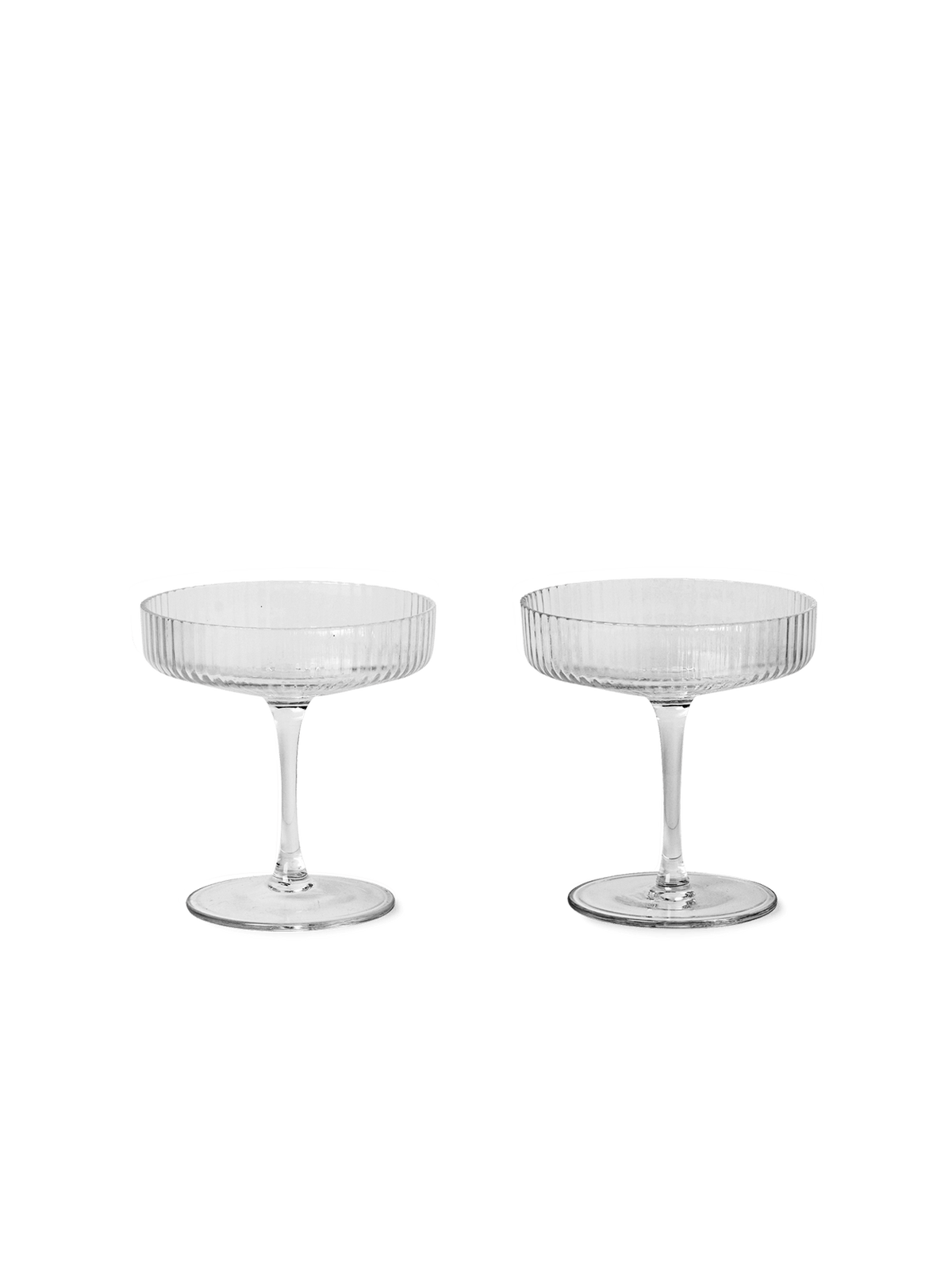 Ferm Living Ripple Champagne Saucer - Set of Two - Marz Designs - Ferm Living -