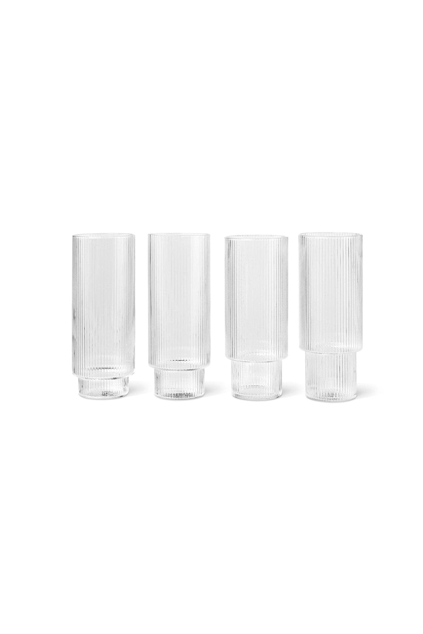 Ferm Living Ripple Long Drink Glasses - Set of Four - Marz Designs - Ferm Living -