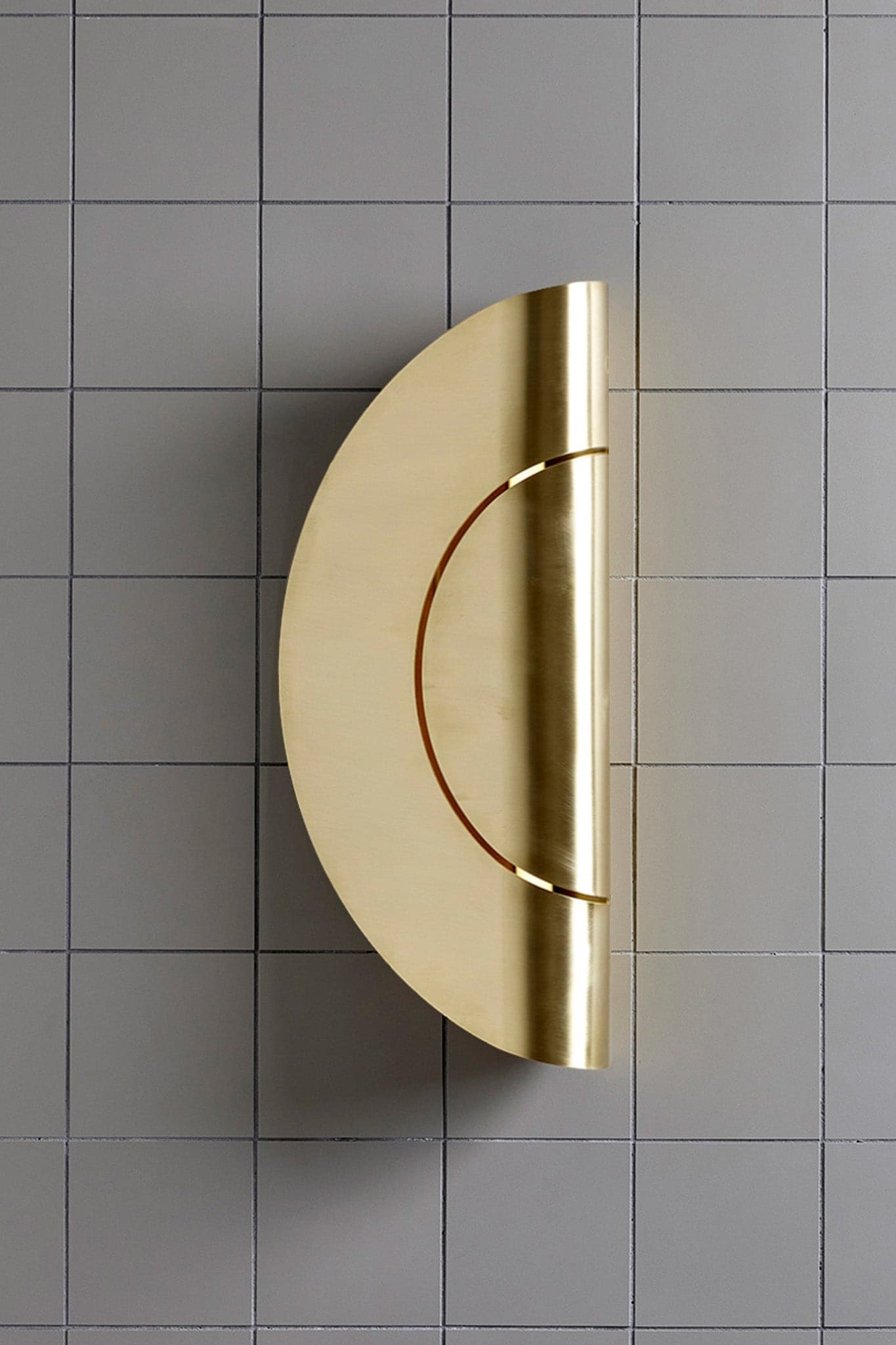 Marz Designs Feature Lighting - Furl Circle Wall Light in Natural Brass