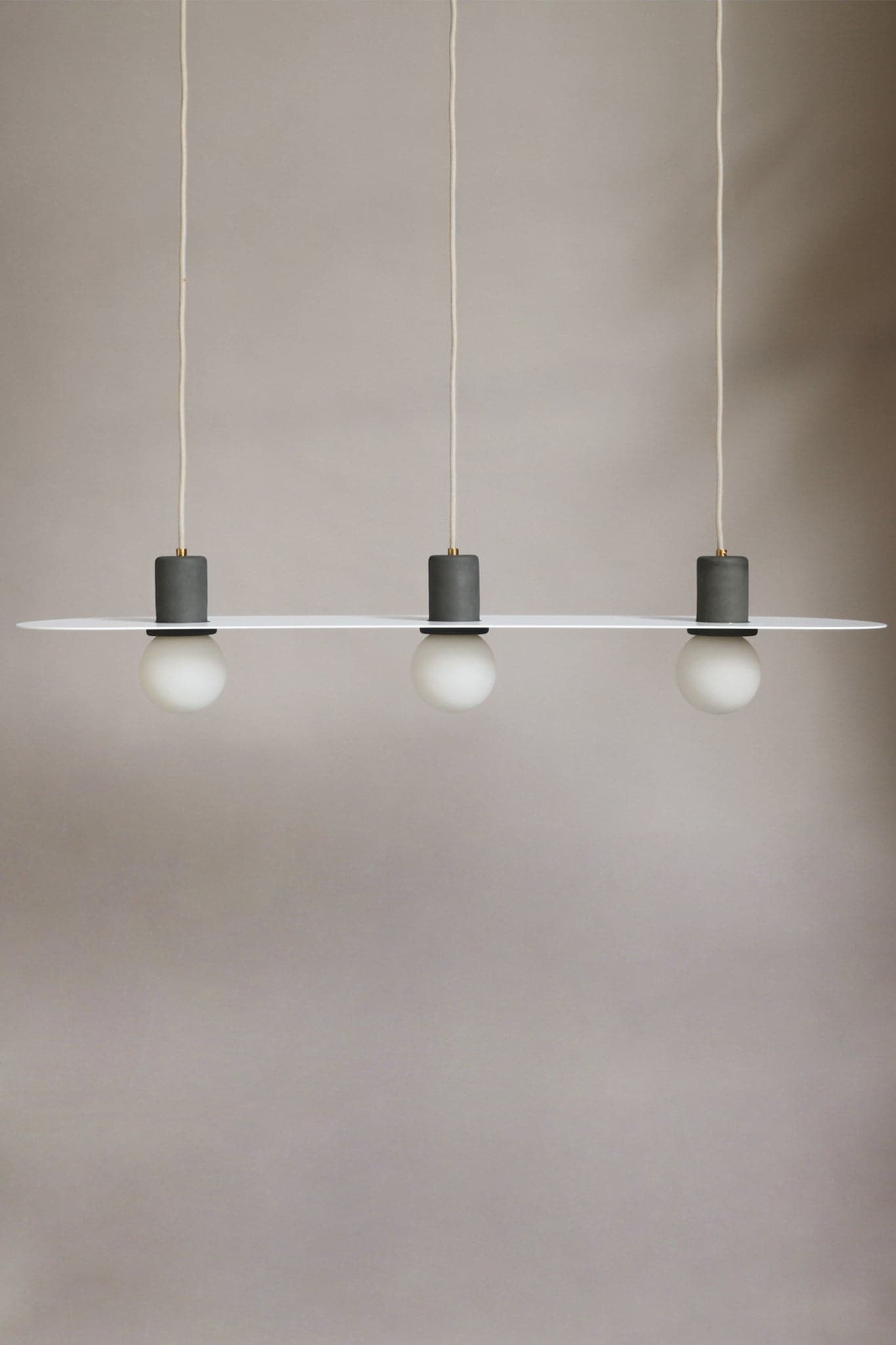 Marz Designs Feature Lighting - Lune Pendant Light in Slate/Brushed Brass
