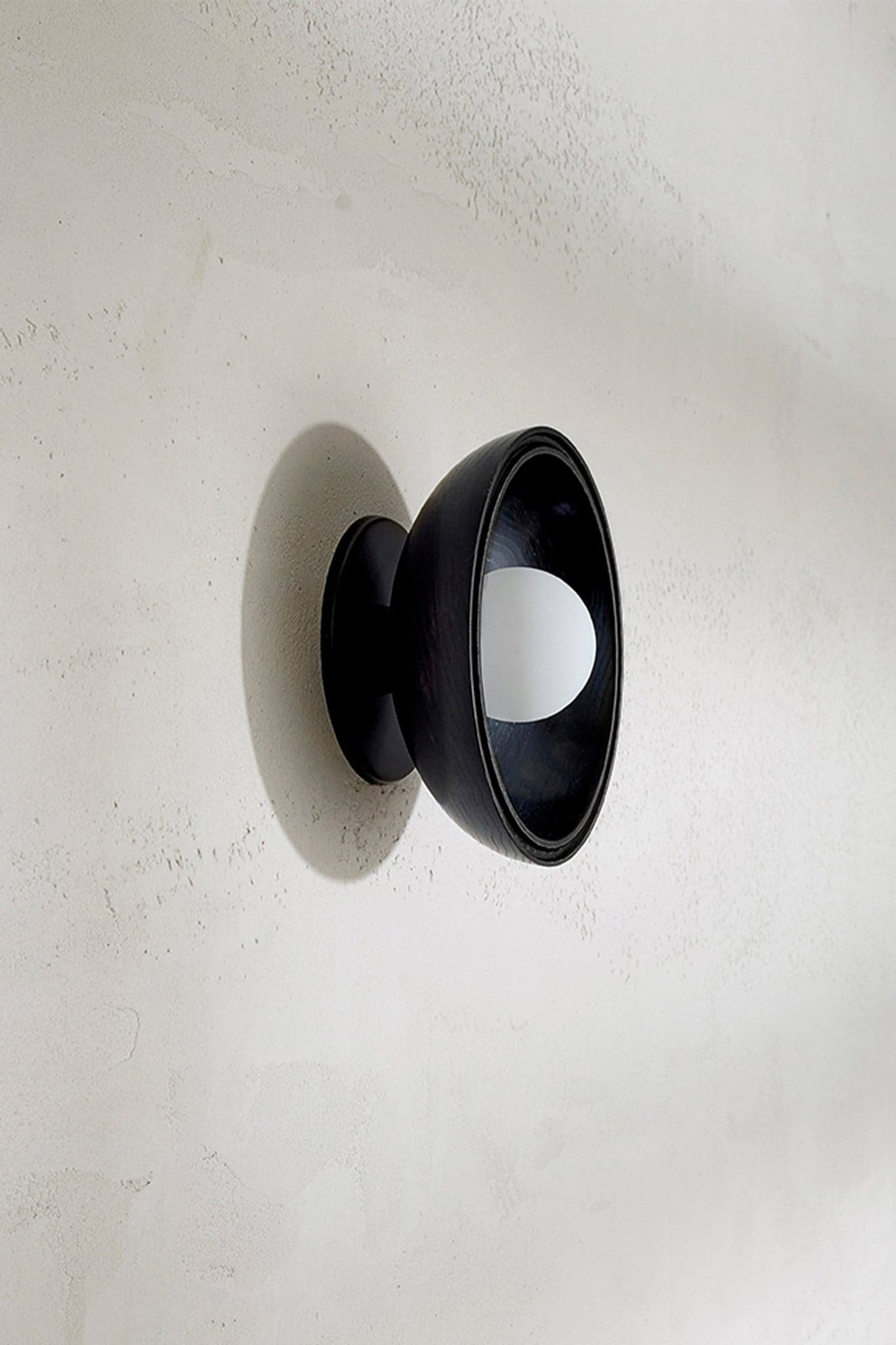 Marz Designs - Selene Surface Sconce Small in Brushed Black/Blackened Ash