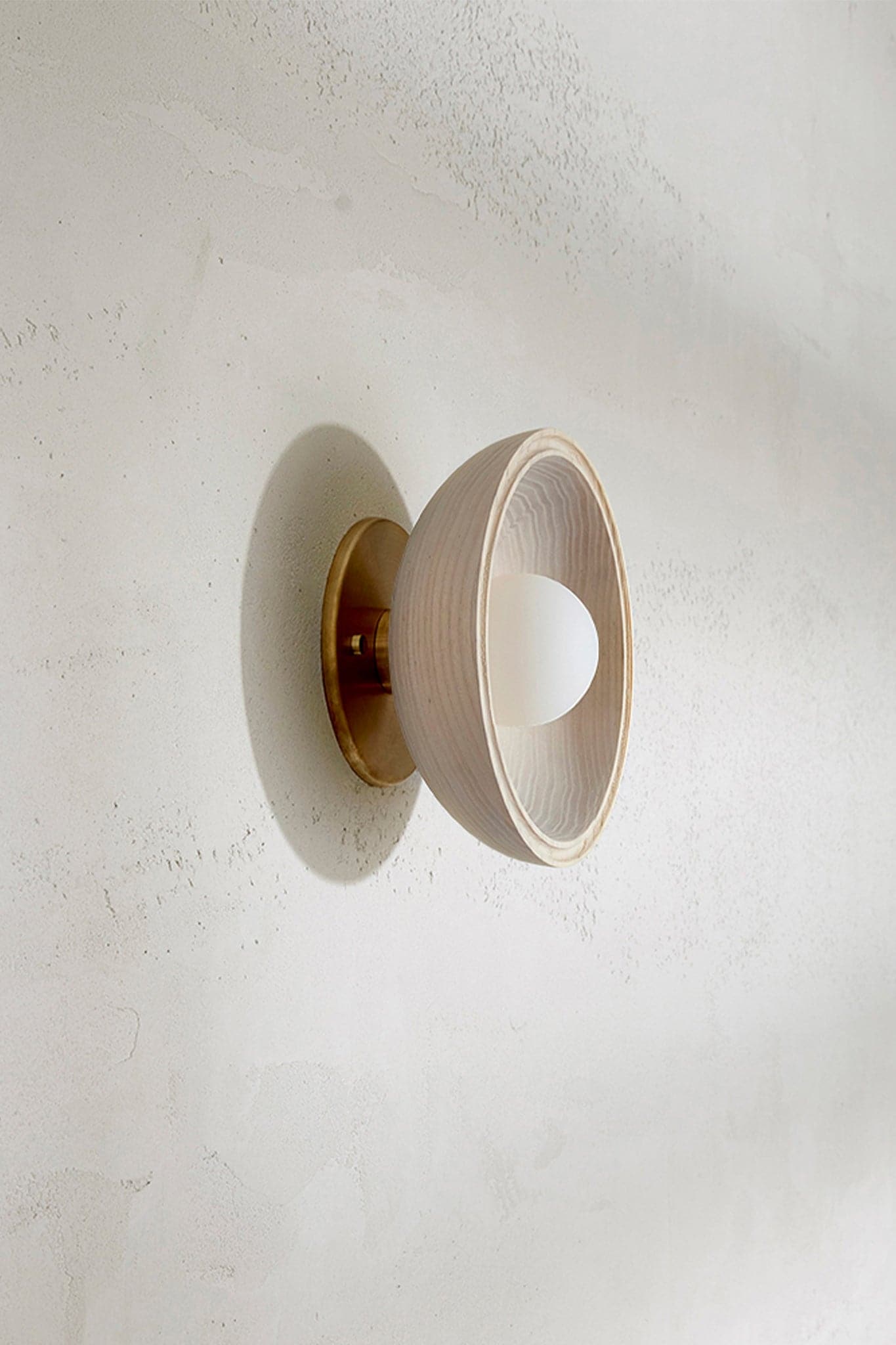 Marz Designs - Selene Surface Sconce Small in Brass/Bleached Ash