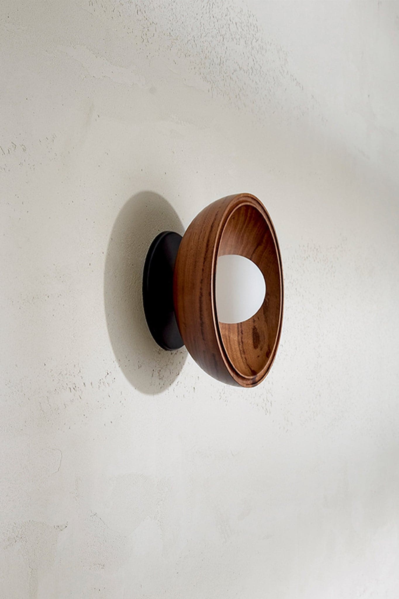 Marz Designs - Selene Surface Sconce Small in Brushed Black/Walnut
