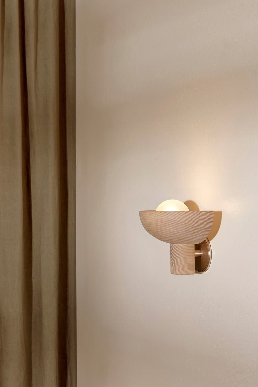 Marz Designs - Selene Uplight Small in Brass/Ash