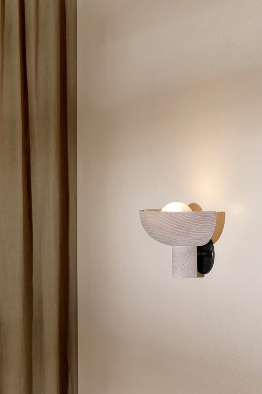 Marz Designs - Selene Uplight Small in Brushed Black/Bleached Ash